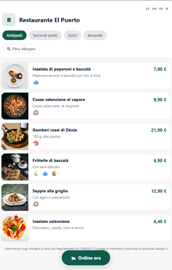 QR menu